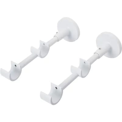 Decomode - Gordijnsteun - Metaal - Wit - Voor Roede Dia. 20mm - 2 Stuks