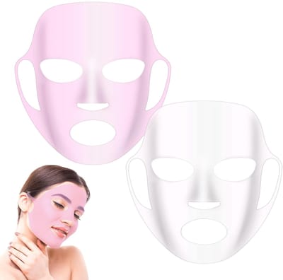Daity Set van 2 - Herbruikbare siliconen maskerhoesjes - anti-rimpel maskerhouder - geschikt voor sheetmaskers - hydraterende maskerhoesjes - voorkomt vochtverdamping - beauty- en huidverzorgingsproducten - spabehandelingen.