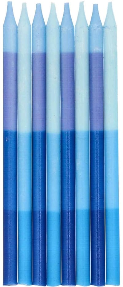 Folat - Kaarsjes Shades Of Blue 10 cm (24 stuks)