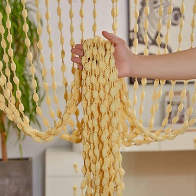 Balkondeurgordijn 100x200cm Patiodeur Vliegen, Decoratieve String Tassel Gordijnen Voor Deuren Of Ramen, Patiodeur Vliegen Deurgordijn Decoratief Gordijn String Gordijn(Yellow)