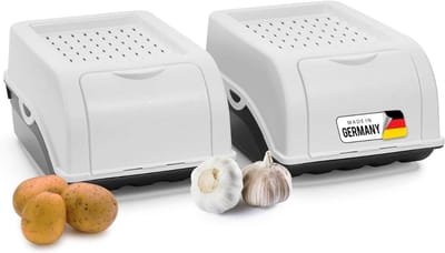 DailySupplies® Aardappelbak met Deksel - Voorraadpot - Uienbak
