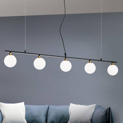 ORION Hanglamp Snowwhite, 5-lamps, zwart