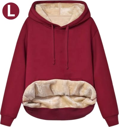 Nivard Hoodie Deken - Warme Trui Dames - Truien Dames - Fleece Trui - Winter - Wollen Trui Dames - Deken Met Mouwen - Hoodie Blanket - Rood - Maat L