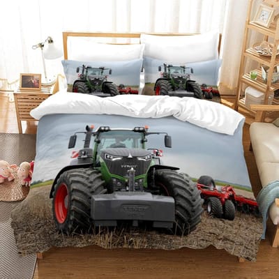 Tractor Dekbedovertrek SetBeddengoed Set Voor Kinderen Kinderen En Volwassenen Huisdecoratie Queen Size Warm Zacht Ademend En Comfortabel AU Single(140*210cm)3pcs