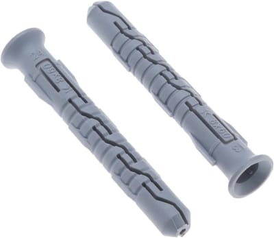 Lange Kunststof Pluggen - Universele Muurankers - Stevig Bevestigen - Heavy-Duty Nylon - 8x80mm - Wit