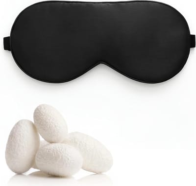 Zijde Slaapmasker voor Mannen en Vrouwen - 100% Mulberry Zijde, Zacht en Ademend - Perfect voor Thuis en Reizen, Anti-Rimpel en Ideaal als Valentijns Cadeau voor Stellen