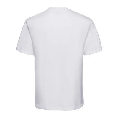 Russell Heren Klassiek Gekamd Katoen Zwaargewicht T-shirt (Wit)