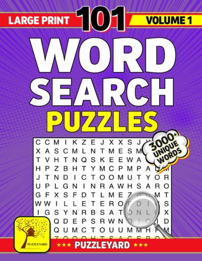 Grote Letter Woordzoeker Puzzels voor Volwassenen - 101 Puzzels met Diverse Thema's | Meer dan 3000 Unieke Woorden