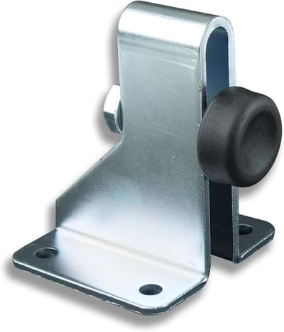Poortstopper - Vloeraanslag Deurstopper - Poorten Beveiligen - In Hoogte Verstelbaar - 9.5x10.5x13 cm - Zilver