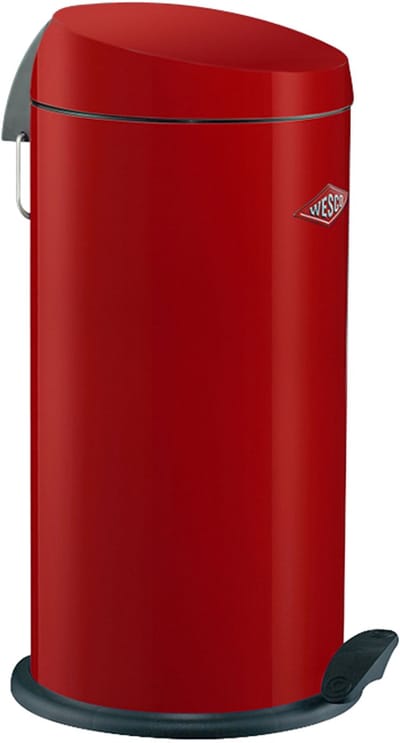 WESCO Capboy Maxi Prullenbak | Pedaalemmer | 22 Liter | Metaal - Rood | Afvalemmer - Made in Germany