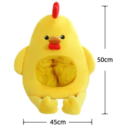 Schattige Kleine Gele Kip Pluche Hoed Lief Kuiken Knuffelpop Kawaii Cartoon Capuchon Cosplay Accessoires Verjaardagscadeaus voor Kinderen