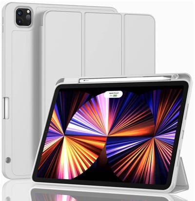 Flexibele Trifold Hoes geschikt voor iPad Pro 13 inch M5 (2025) - grijs