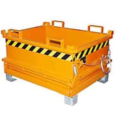 Bauer Mini-klapbodemcontainer MSB 250 - 1000 x 800 x 625 mm - geeloranje RAL 2000