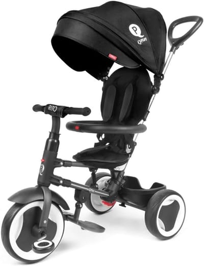 Driewieler - Kindermobiel - Buiten spelen - Veilige constructie - 102 cm hoog - Zwart