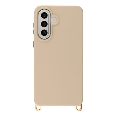 Selencia Hoesje - Geschikt voor Samsung Galaxy A57 (5G) - Rivièra Backcover met Magnetische Ring met afneembare haakjes - Milky Latte