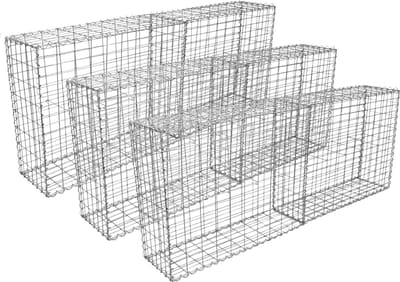 Schanskorf muur - set van 6 - 100x95x30 cm