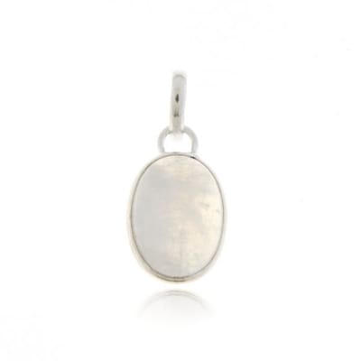 SilverGems Zilveren hanger met Regenboog Maansteen edelsteen