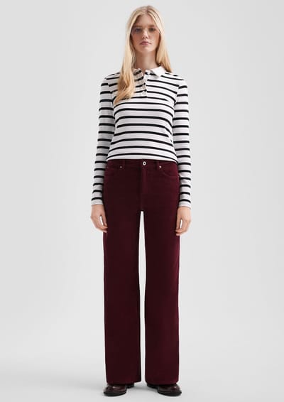 Q/S designed by - Dames broek - Maat 42/L32 - Vrouwen - Rood - zak voering
