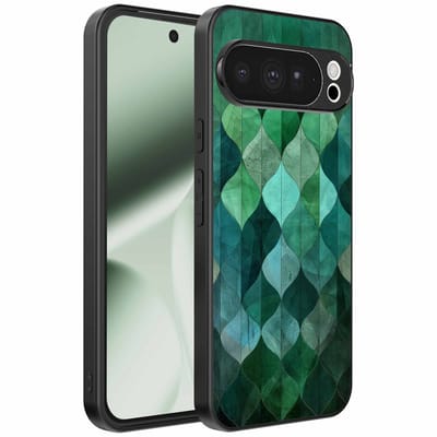 Geschikt voor Google Pixel 10 Pro XL Telefoonhoesje met Groene Bladeren Opdruk - TPU Backcover Case Green Leafs Design - Groen - Smartphonica geschikt voor Google Pixel 10 Pro XL
