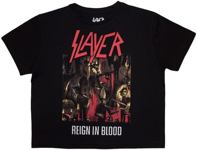Slayer - Reign In Blood Crop top - S - Zwart
