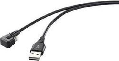 Renkforce RF-4598342 USB-kabel USB 2.0 USB-A stekker, USB-micro-B stekker 1.00 m Zwart