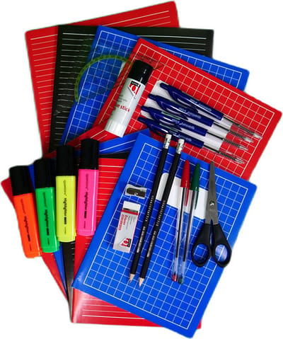 BACK2SCHOOL Pakket - Middelbare school - Schoolspullen - Pennen, schriften, geodriehoek, markeerstiften en meer.