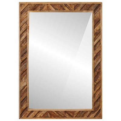 vidaXL - Spiegel - Bruin - 70 - x - 50 - x - 3 - cm - Glas