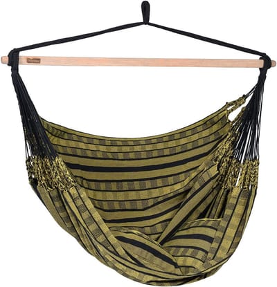Black Edition Gold hangstoel - zacht & comfortabel met katoen-polyesterweefsel