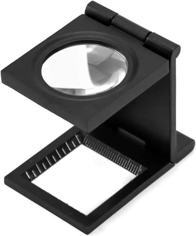 Draagbare Vouwbare Vergrootglas met Schaal voor Textiel en Sieradeninspectie - Professionele Pocket Loupe voor Nauwkeurige Waarnemingen