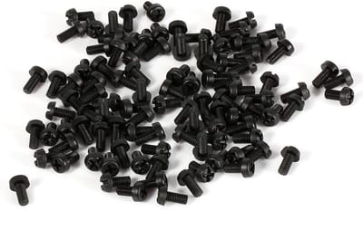 Dailygoody - Nylon Bouten Schroeven - M3 Moer Bout - Probleemloze levensduur - Zwart - Phillips Houtschroeven - Ideaal voor hout en natte omgevingen