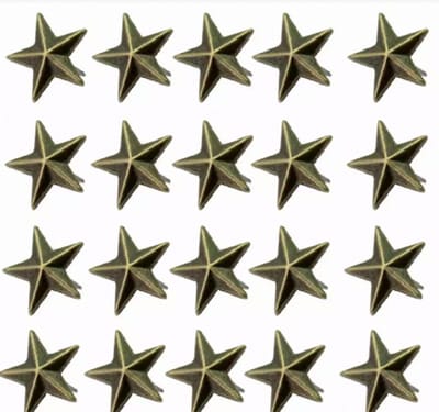 80 Kleding studs- spikes- Ster- Brons- 8 mm - Charme Bijoux
