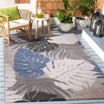 Muratap Binnen en buiten vloerkleed floral outdoor laagpolig tapijt 60x110 cm