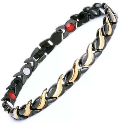 Narvie - Helende Armband - Dames Magneet Armband - Gezondheidsarmband Magnetische Armband - Zwart/goud