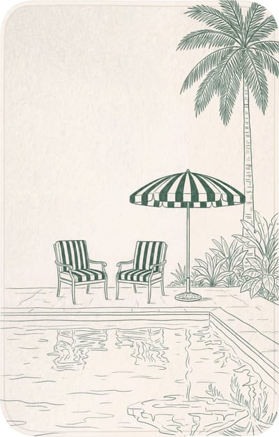 WC mat 50x80 cm - Antislip - Terras - Illustratie - Groen - Toiletmat - Vloermat - Douchemat - Toilet tapijt - Toiletmatten