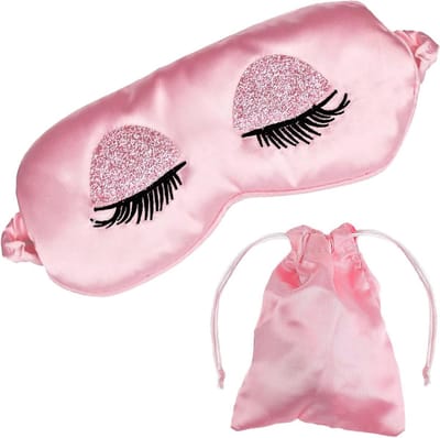 Slaapmasker Kind Zijde Ogen - Zacht Ademend Slaapbescherming - Oogbescherming Zijde Nuldruk - Meisjes Vrouwen Volwassenen - Ideaal voor Reizen
