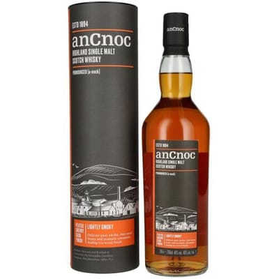 AnCnoc Highland Single Malt Scotch Whisky Peated Sherry Cask Finish 40% Vol. 0,7l in geschenkverpakking