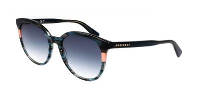 Longchamp LO752S Textured blue 55/19/140 WOMAN Zonnebrillen