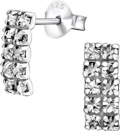 Montebello Oorbellen Marit - 925 Zilver E-Coating - 4x10mm