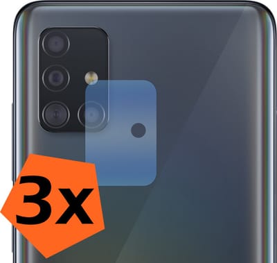 Camera Lens Protector - 3 Stuks - Geschikt voor Samsung Galaxy A51 - Camera Screenprotector - Gehard Glas - Beschermglas - Tempered Glass - Screen Protector