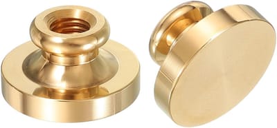 1 Inch Blank Wax Seal Stempel Hoofd - 2 Stuks Ronde Messing Zegellak Stempel Hoofden voor DIY Kaarten, Envelop Afdichting en Bruiloft Uitnodigingen, Gouden Kleur
