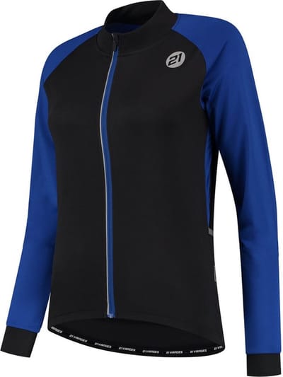 21Virages Palermo fietsshirt lange mouwen Zwart Blauw-M