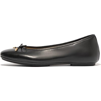 Fitflop Delicato Bow Soft Ballerina´s Zwart EU 37 Vrouw