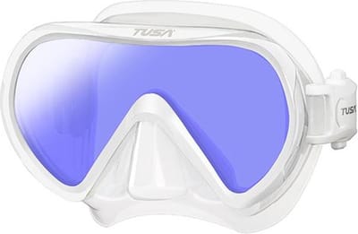 TUSA INO PRO Duikmasker voor Volwassenen – Compact masker met premium CrystalView-lens, UV420-bescherming en antireflecterende behandeling – Wit – M1011SQW WA