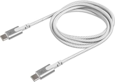 Xtorm USB-C naar USB-C Kabel - 2 Meter - 240W Power Delivery Kabel - Extra stevige USB-C Kabels - Snellader - Oplaadkabel geschikt voor telefoon en tablet/iPad - Wit