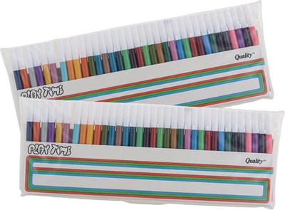 Viltstiften 2 x 36 stuks in etui - fijne punt