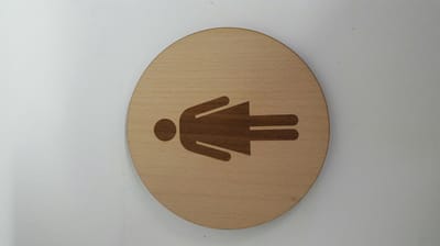 Bordje pictogram vrouw - rond
