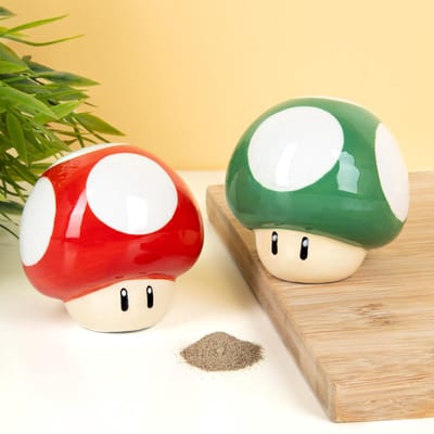 Super Mario Mushroom Salt & Pepper – Officieel Gelicentieerde Nintendo Keramische Strooierset- Paladone