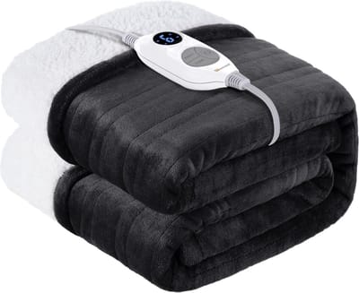 ALLGoods. Infrarood Deken - 25°C t/m 53°C - Elektrische Deken – Warmtedeken - Infrarood Deken Fibromyalgie - 200L x 150B – Infrarood Sauna – Infraroodtherapie – Pijnverlichting - Zwart