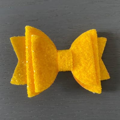 Haarstrik Neon - Geel - 80 mm - Strik op Clip