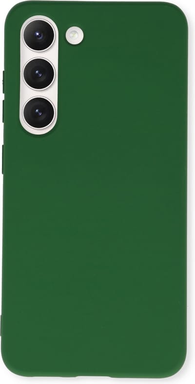 Casemania Hoes Geschikt voor Samsung Galaxy S23 - Donker Groen - Extra Stevig Siliconen Back Cover